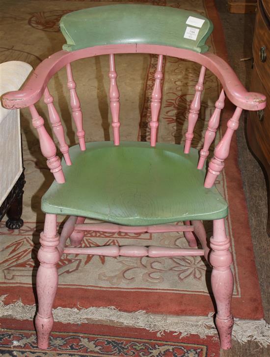 Painted smokers bow chair